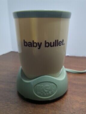 Magic Baby Bullet Food Processor Blender Green Cream Motor Base Electrical